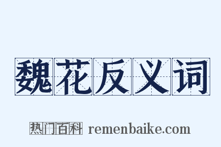 魏花反义词是什么意思的图片